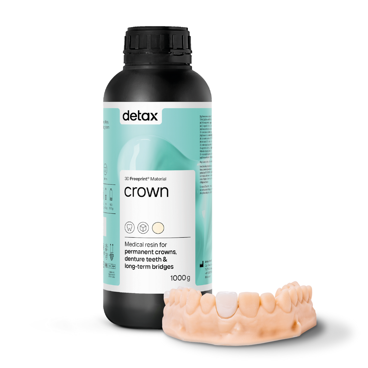 Résine 3D Detax Freeprint Crown pour couronnes et bridges