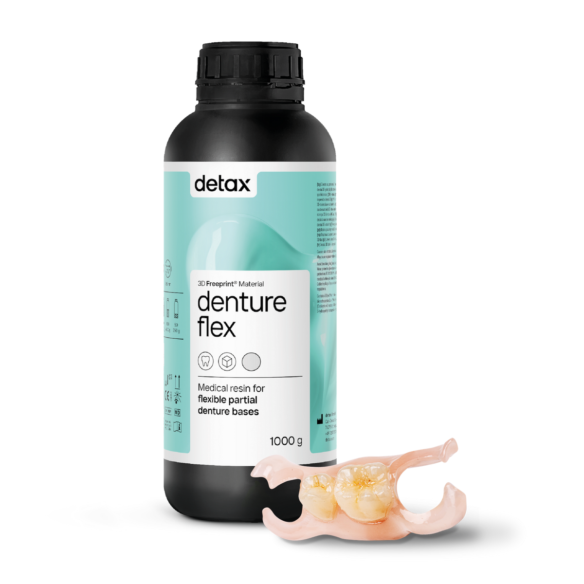 Résine 3D Detax Freeprint Denture Flex pour prothèses partielles flexibles