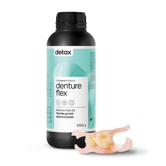 Résine 3D Detax Freeprint Denture Flex pour prothèses partielles flexibles