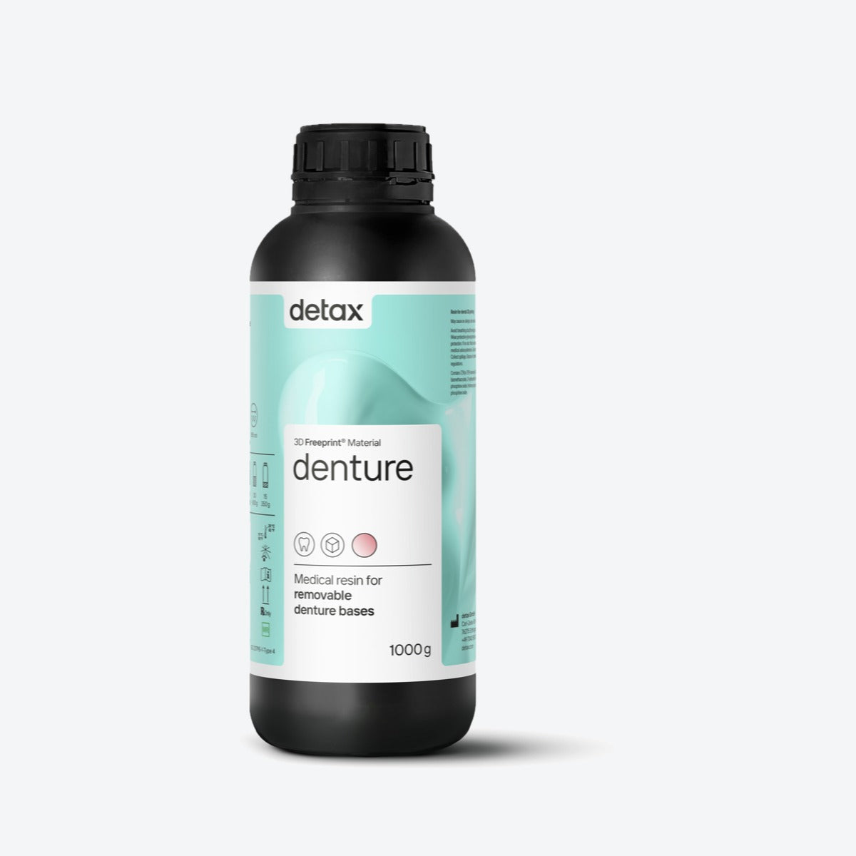 Résine 3D Detax Freeprint denture — fond clair